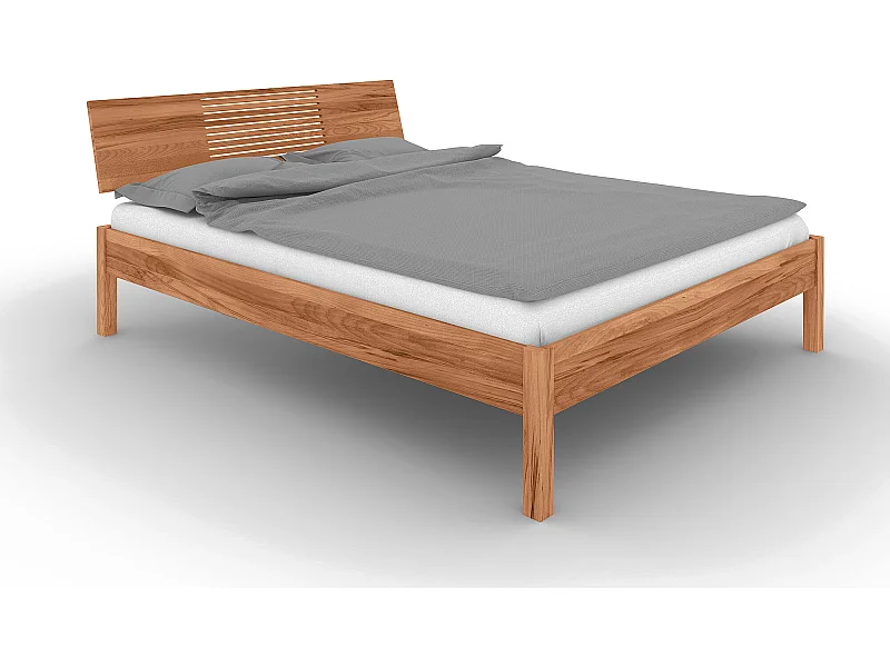 VENTO - Bett mit Holzkopfteil aus Kernbuche, naturgeölt 160x200