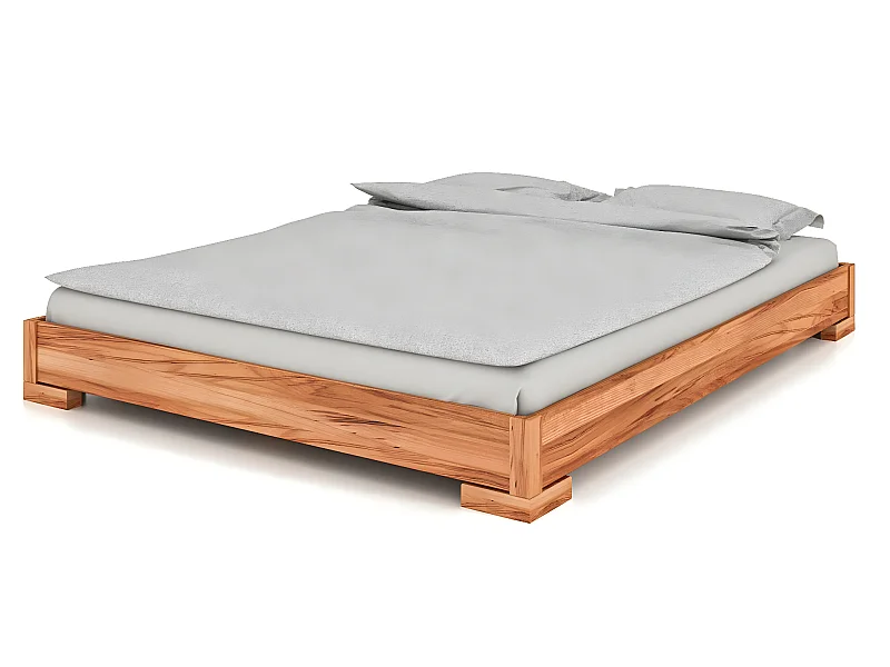 VENTO - Niedriges Bettgestell aus Kernbuche, naturgeölt 100x200