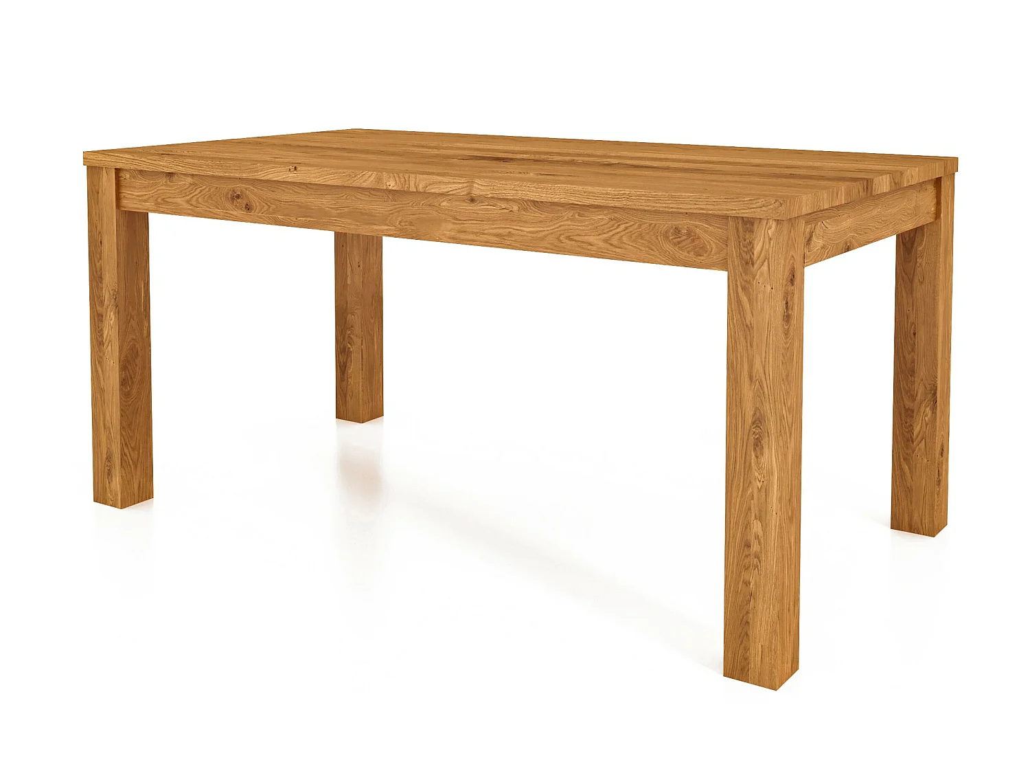 VENTO - Tisch mit Ausziehfunktion aus Wildeiche, naturgeölt 90x140