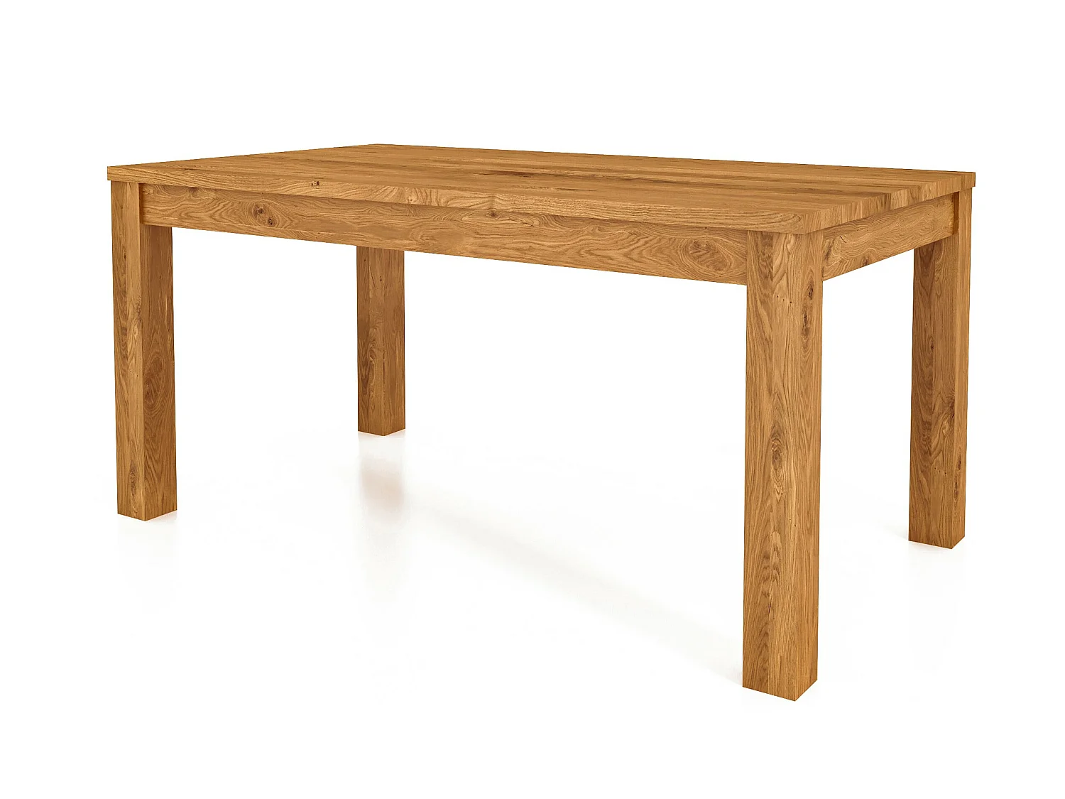 VENTO - Tisch mit Ausziehfunktion aus Wildeiche, naturgeölt 90x160