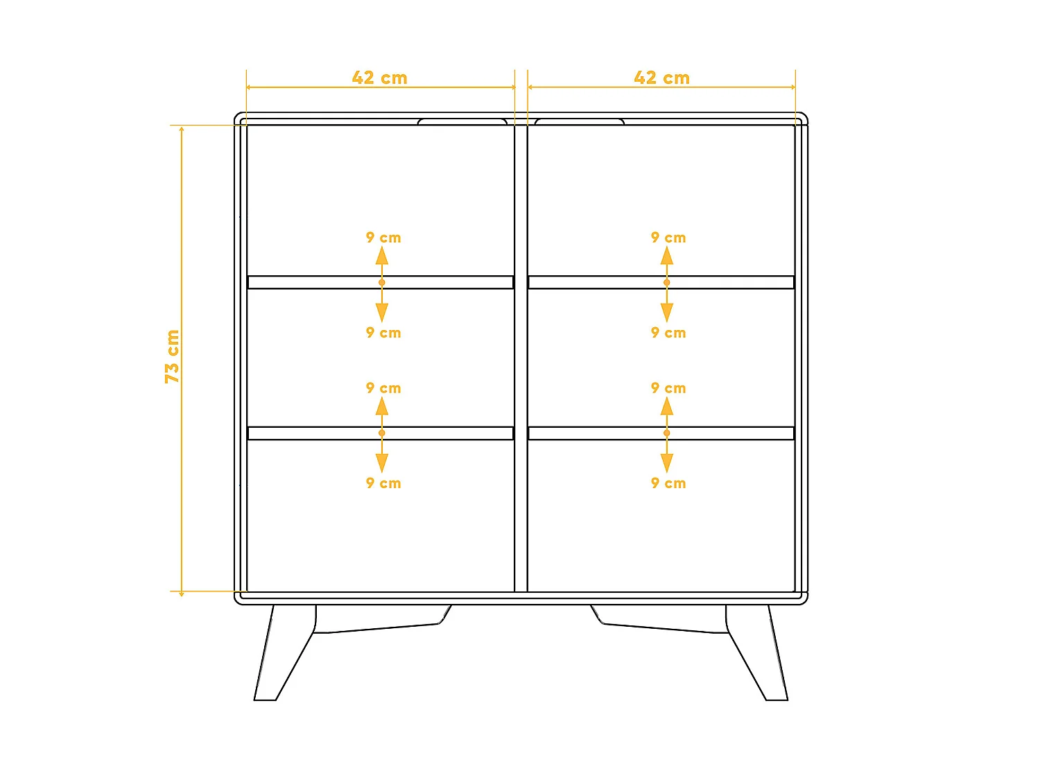 GREG - Kommode mit Türen aus Wildeiche, naturgeölt