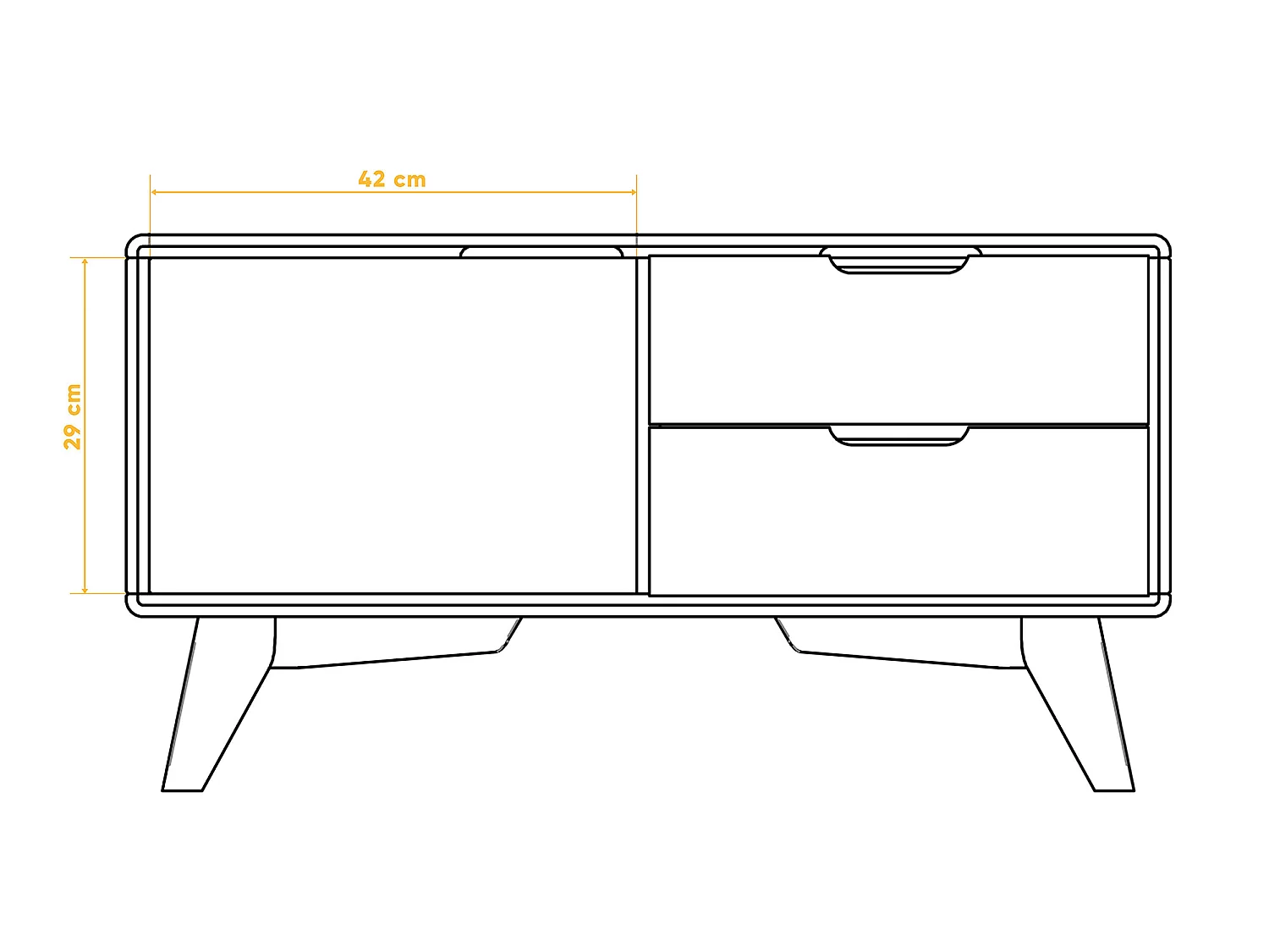 GREG - Niedrige Kommode mit Schubladen aus Wildeiche, naturgeölt