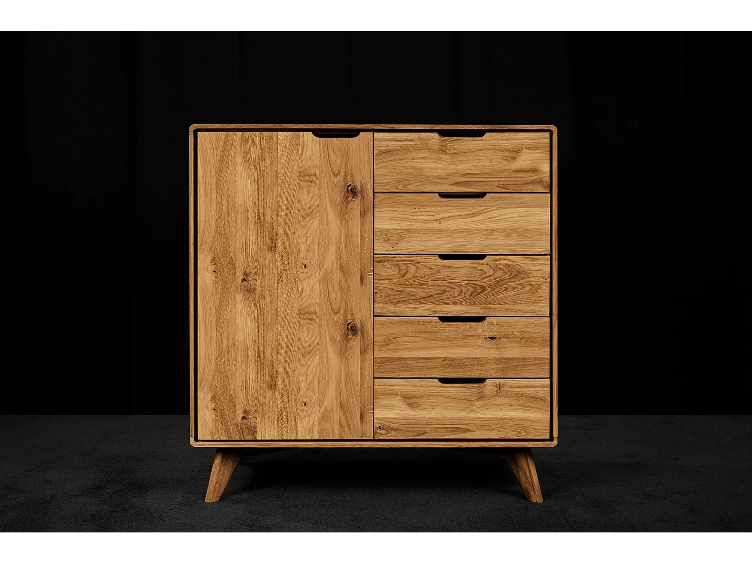 GREG - Kommode mit Schubladen aus Wildeiche, naturgeölt