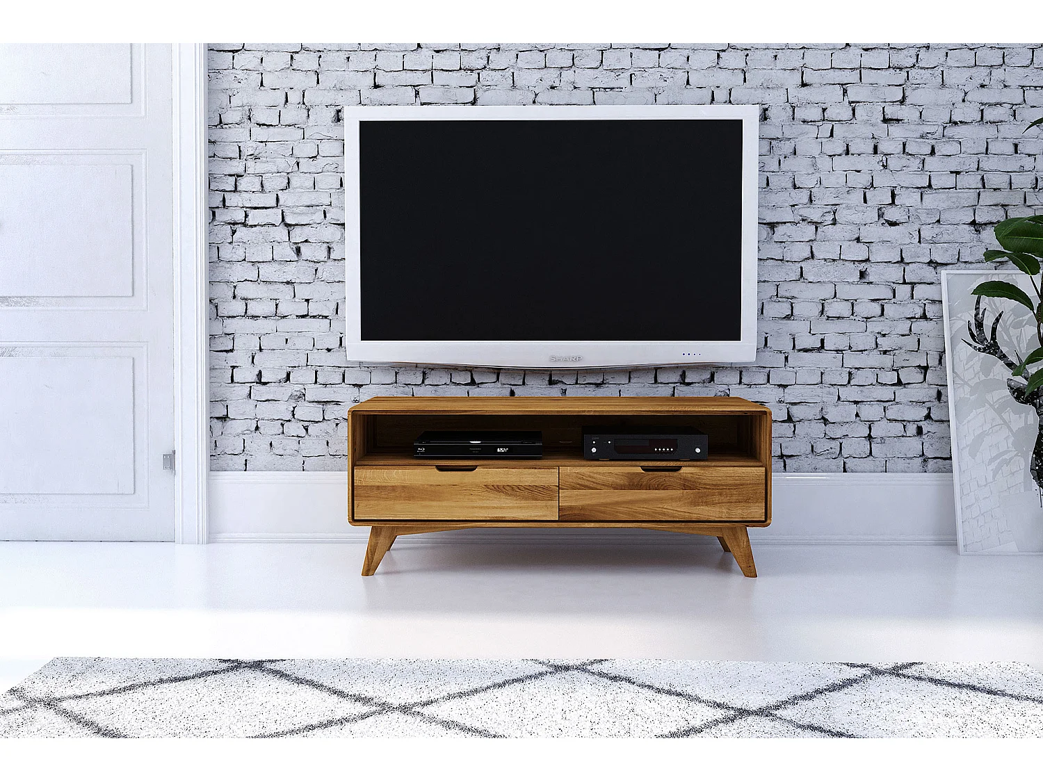 GREG - TV-Möbel mit Schubladen aus Wildeiche naturgeölt