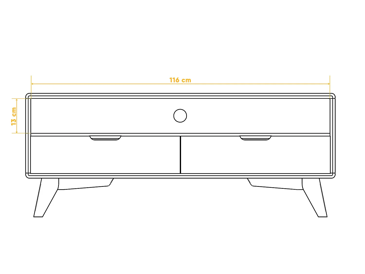 GREG - TV-Möbel mit Schubladen aus Wildeiche naturgeölt