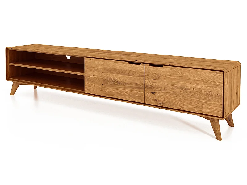 GREG - TV-Möbel mit Holztüren aus Wildeiche naturgeölt