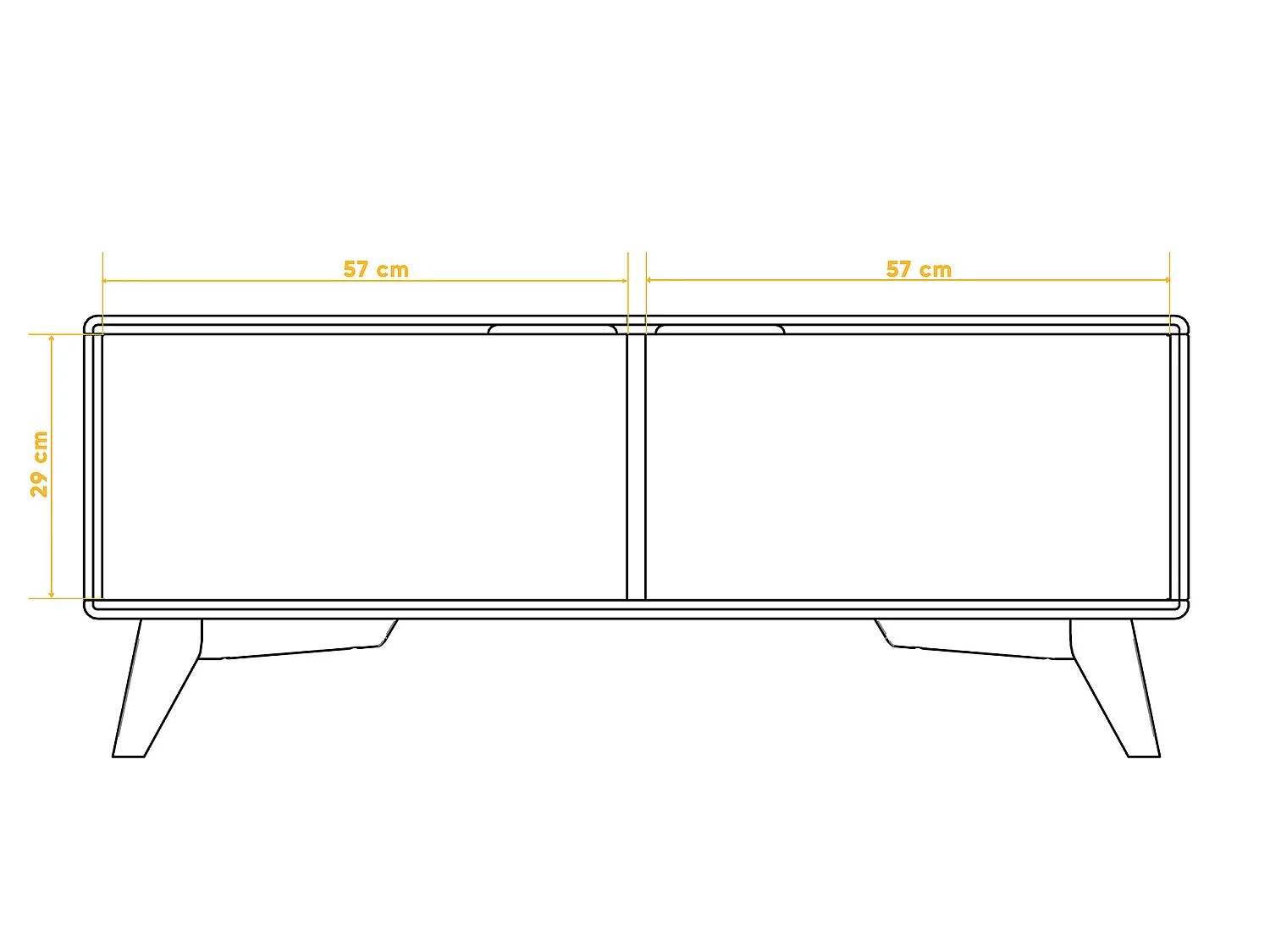 GREG - TV-Möbel mit Holztüren aus Kernbuche naturgeölt