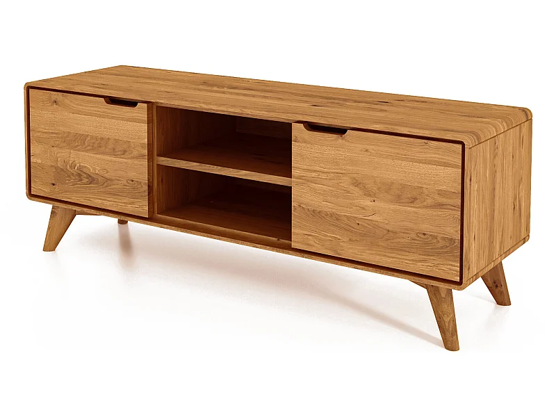 GREG - TV-Möbel mit Holztüren aus Wildeiche naturgeölt