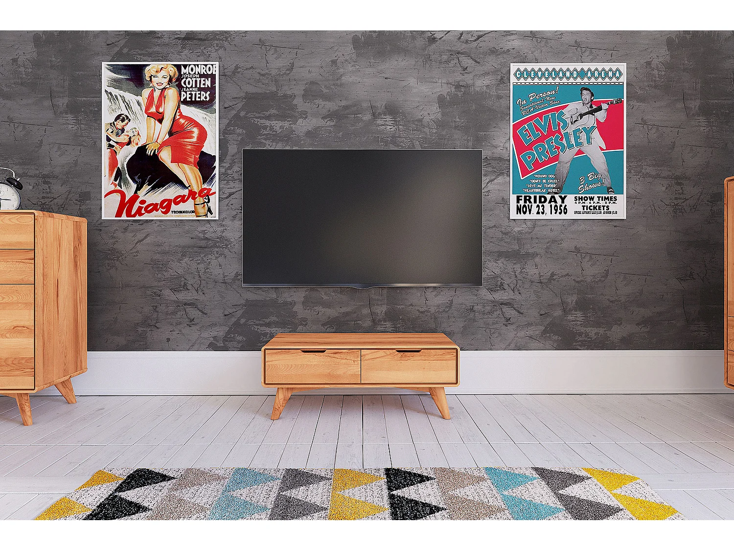 GREG - TV-Möbel mit Schubladen aus Kernbuche naturgeölt