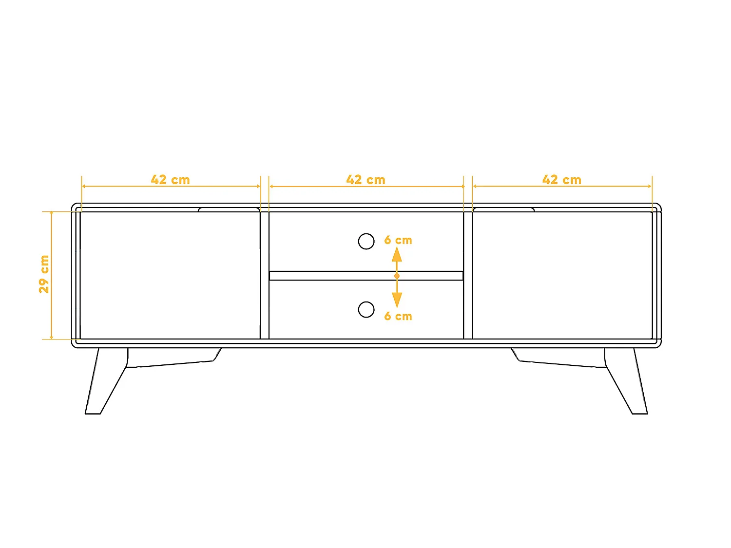 GREG - TV-Möbel mit Holztüren aus Kernbuche naturgeölt