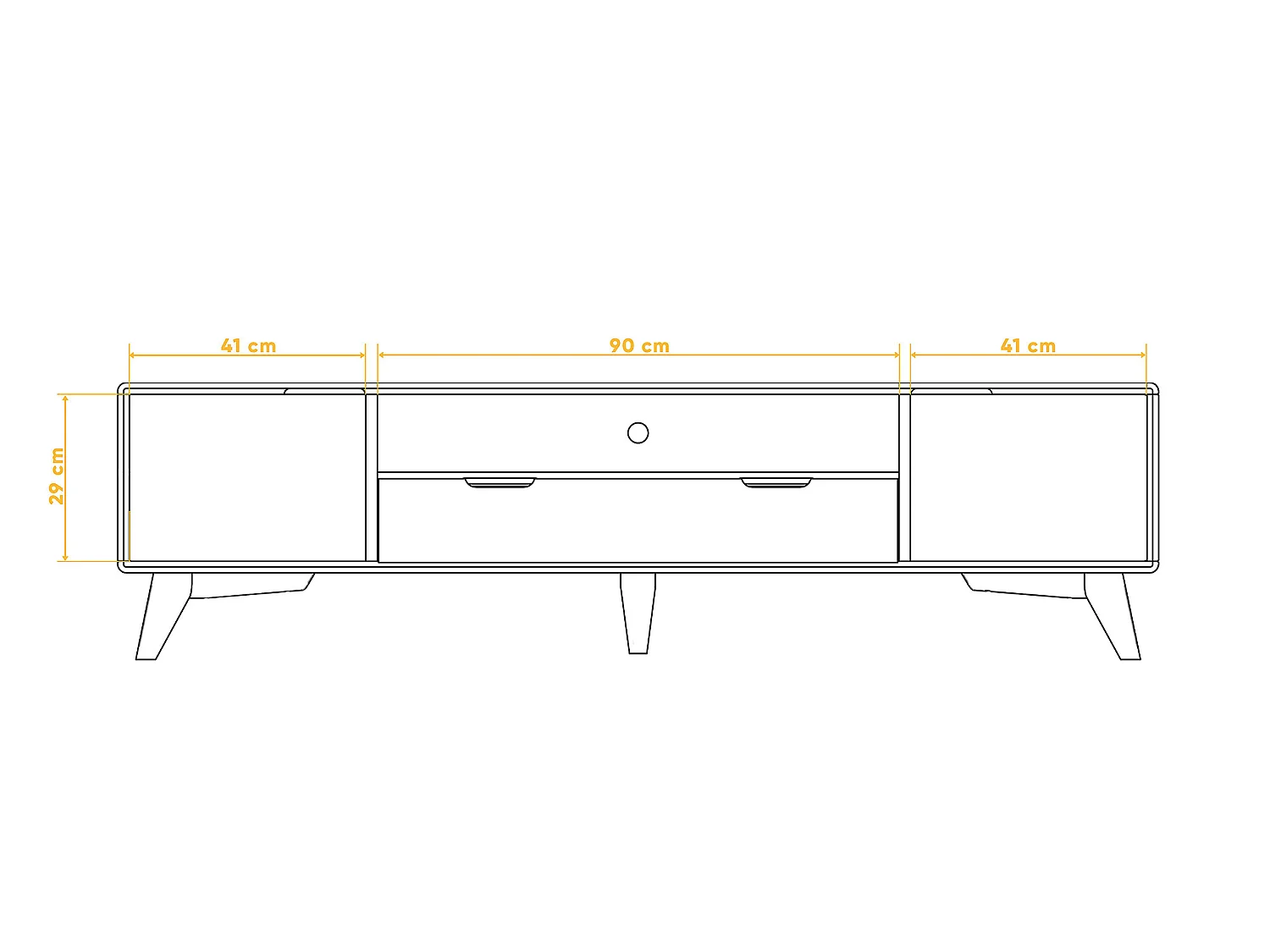 GREG - TV-Möbel mit Schublade aus Kernbuche naturgeölt