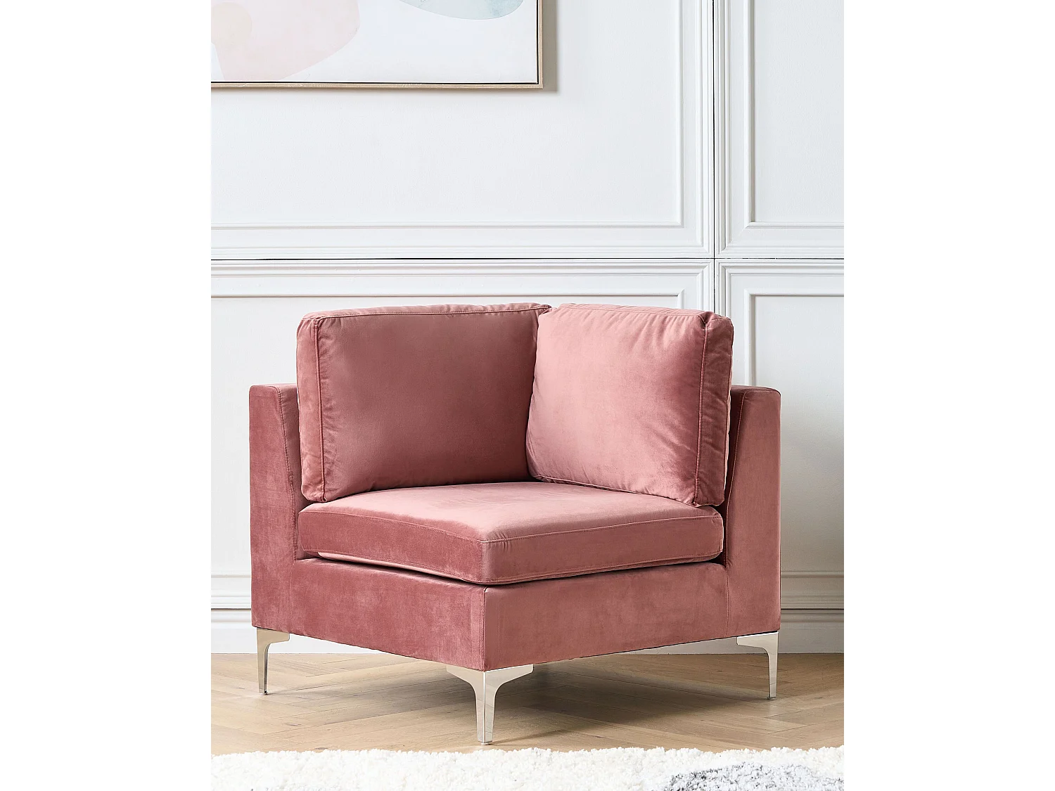 Module d'angle EVJA Velours Rose