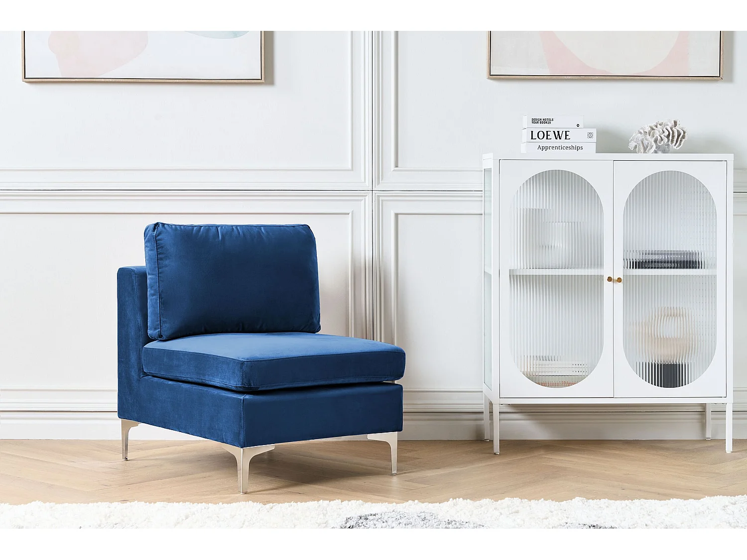 Sillón modular EVJA Terciopelo Azul marino