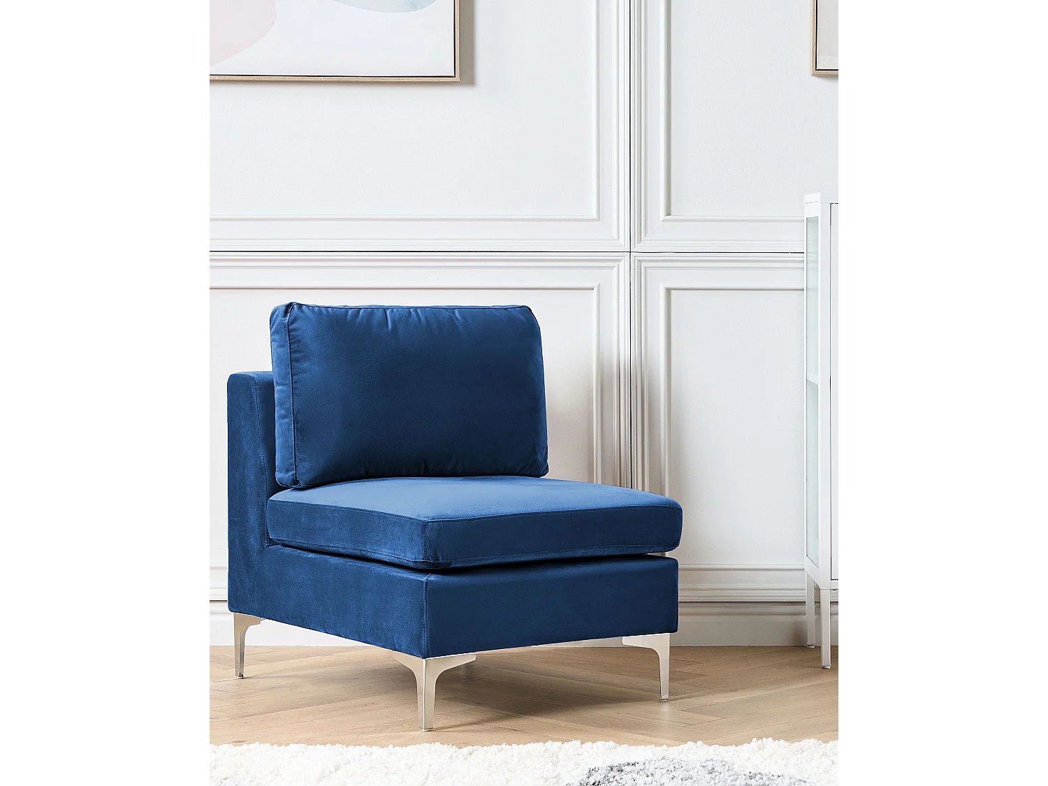 Sesselmodul EVJA Samtstoff Marineblau