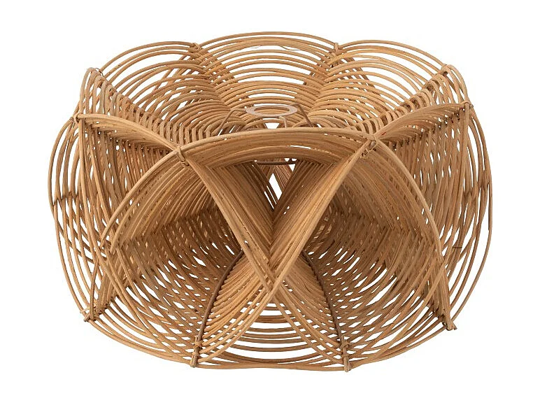 Abat-Jour Suspendu en Rotin "Vagues" 50cm Beige