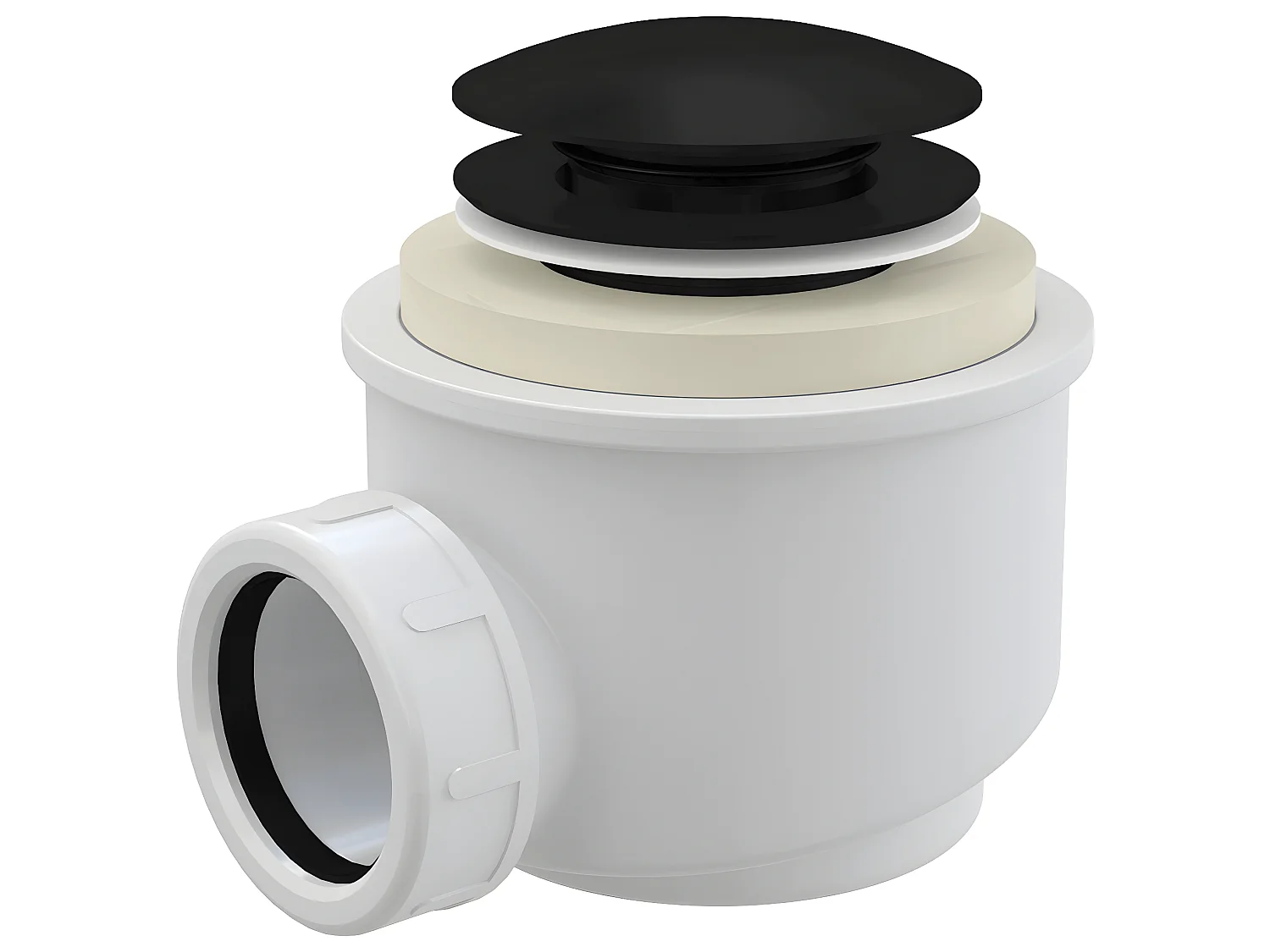 Bonde De Douche Noir Pop-Up Alcadrain