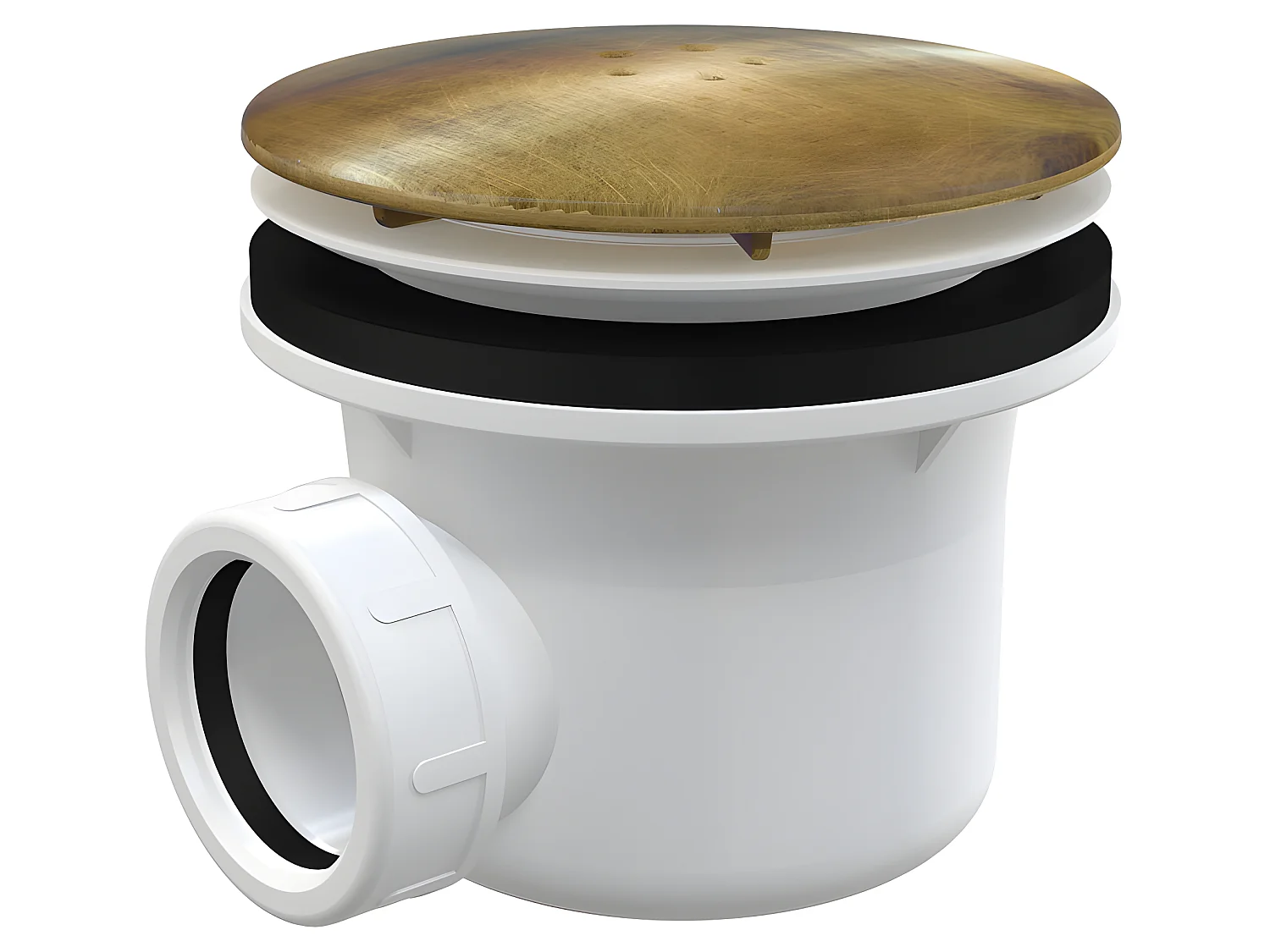 Duschabfluss Dusche Ablaufgarnitur Antikes Messing 90Mm