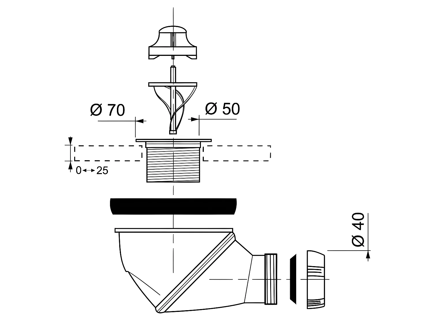 Duschabfluss Dusche Ablaufgarnitur Chrom 50Mm 360 Grad Verchromte Kuppel