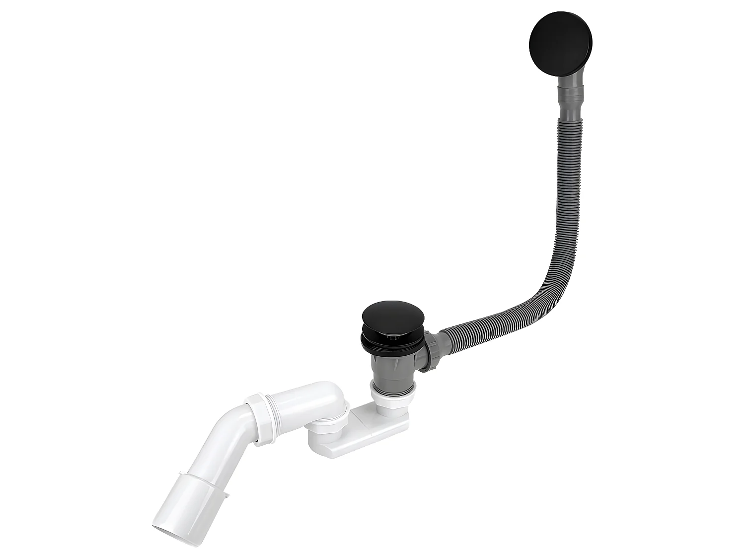 Tycner Ablaufgarnitur Badewanne Badewannenablauf Schwarz