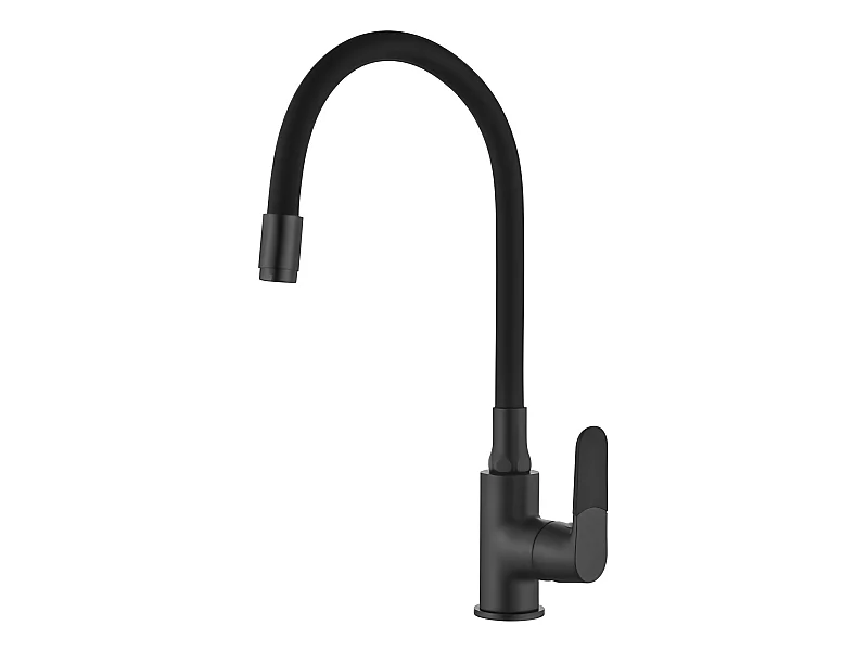 Wasserhahn Küche Küchenarmatur Schwarz Einhebelmischer Joga Plus Flexibler Auslauf