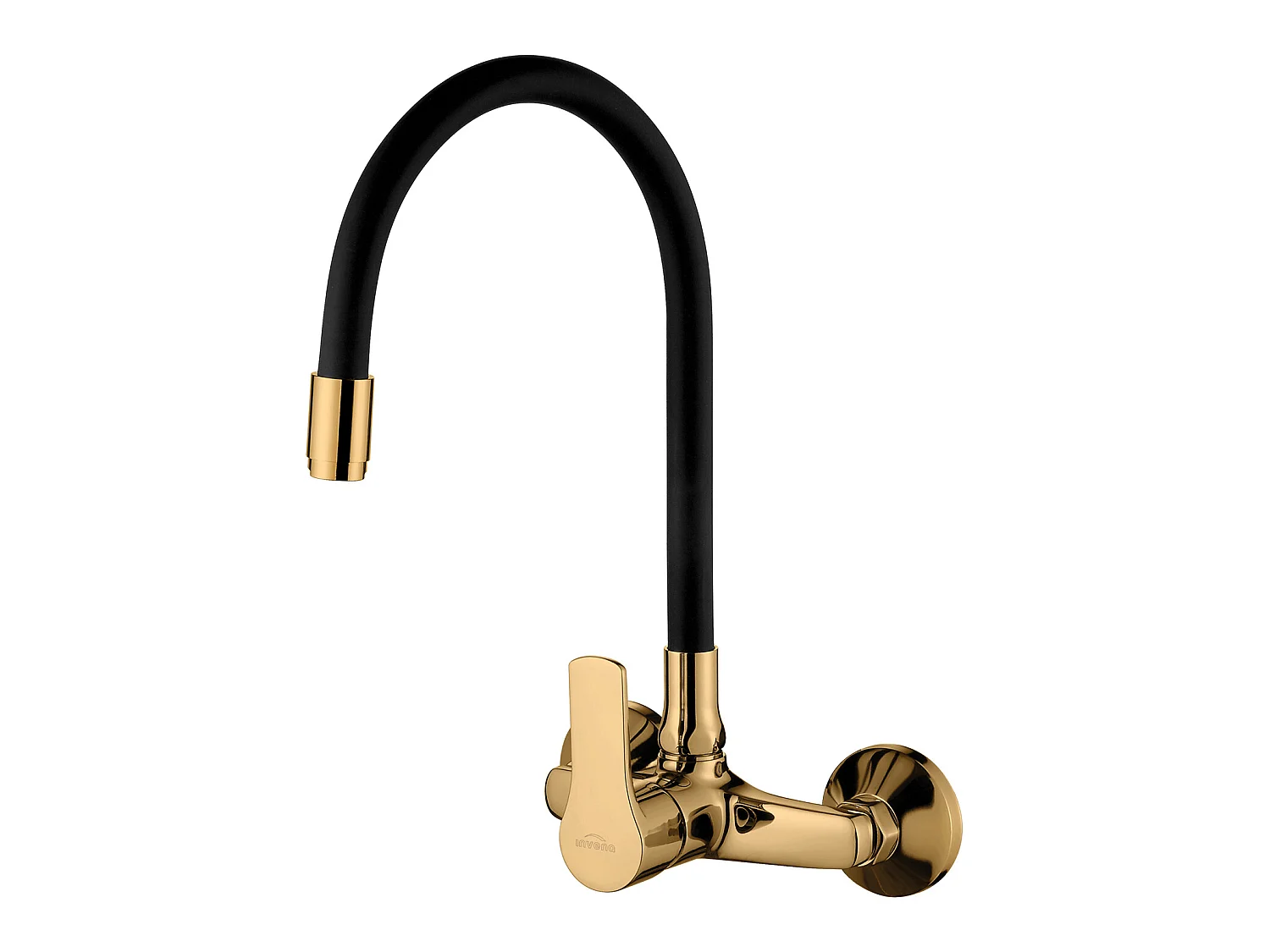 Rubinetto Di Cucina Oro Monocontrollo Becco Flessibile