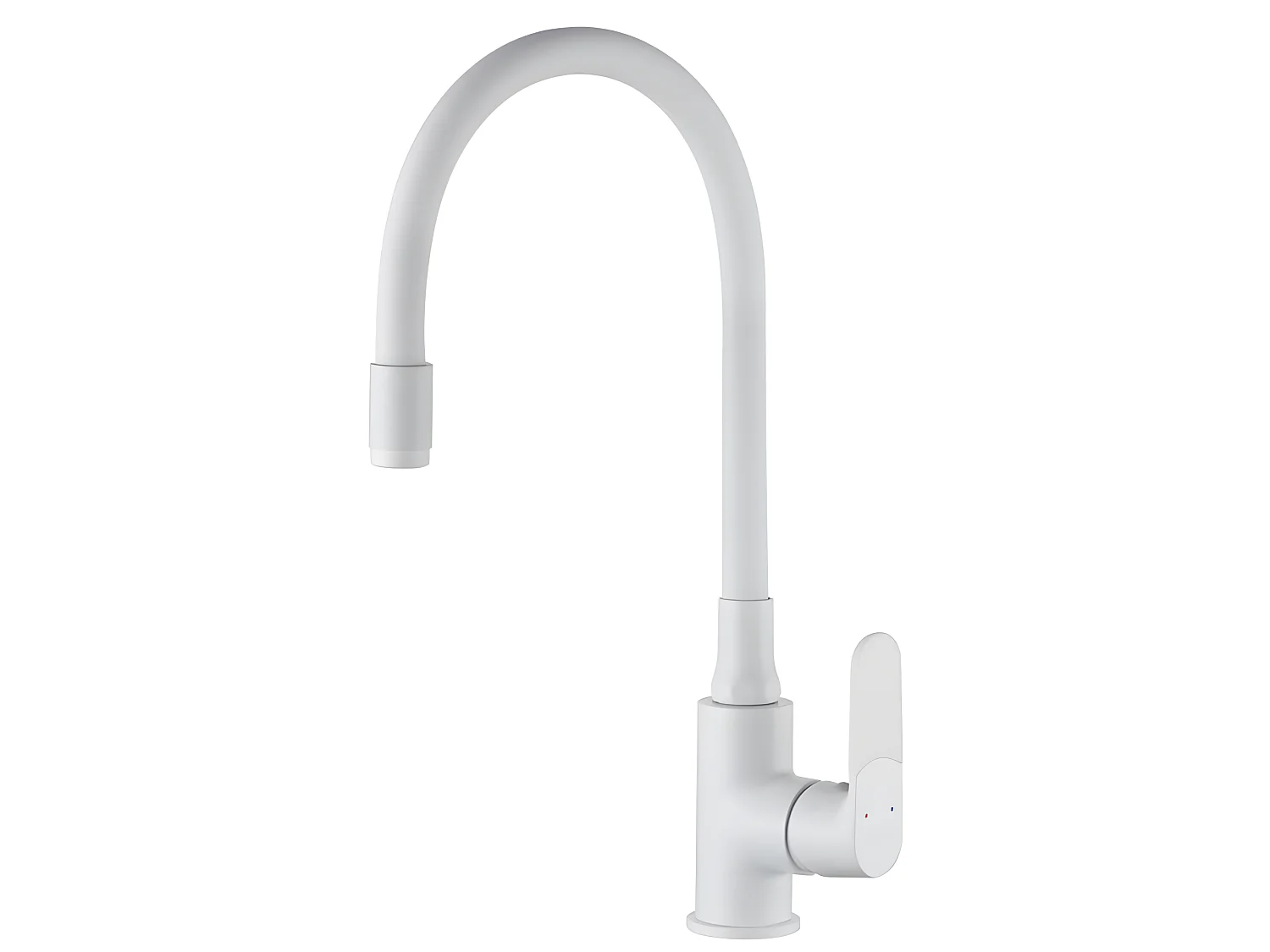 Robinet Cuisine Mitigeur Blanc Monocommande Joga Plus Bec Flexible