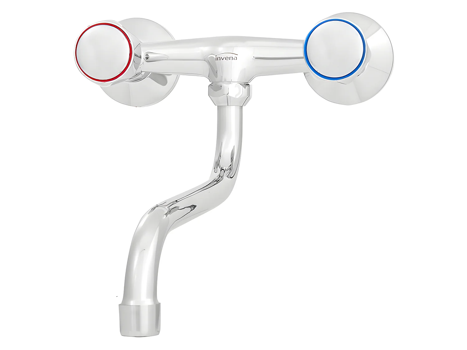 Rubinetto Di Cucina Cromo A Muro Bocca Inferiore 25Cm