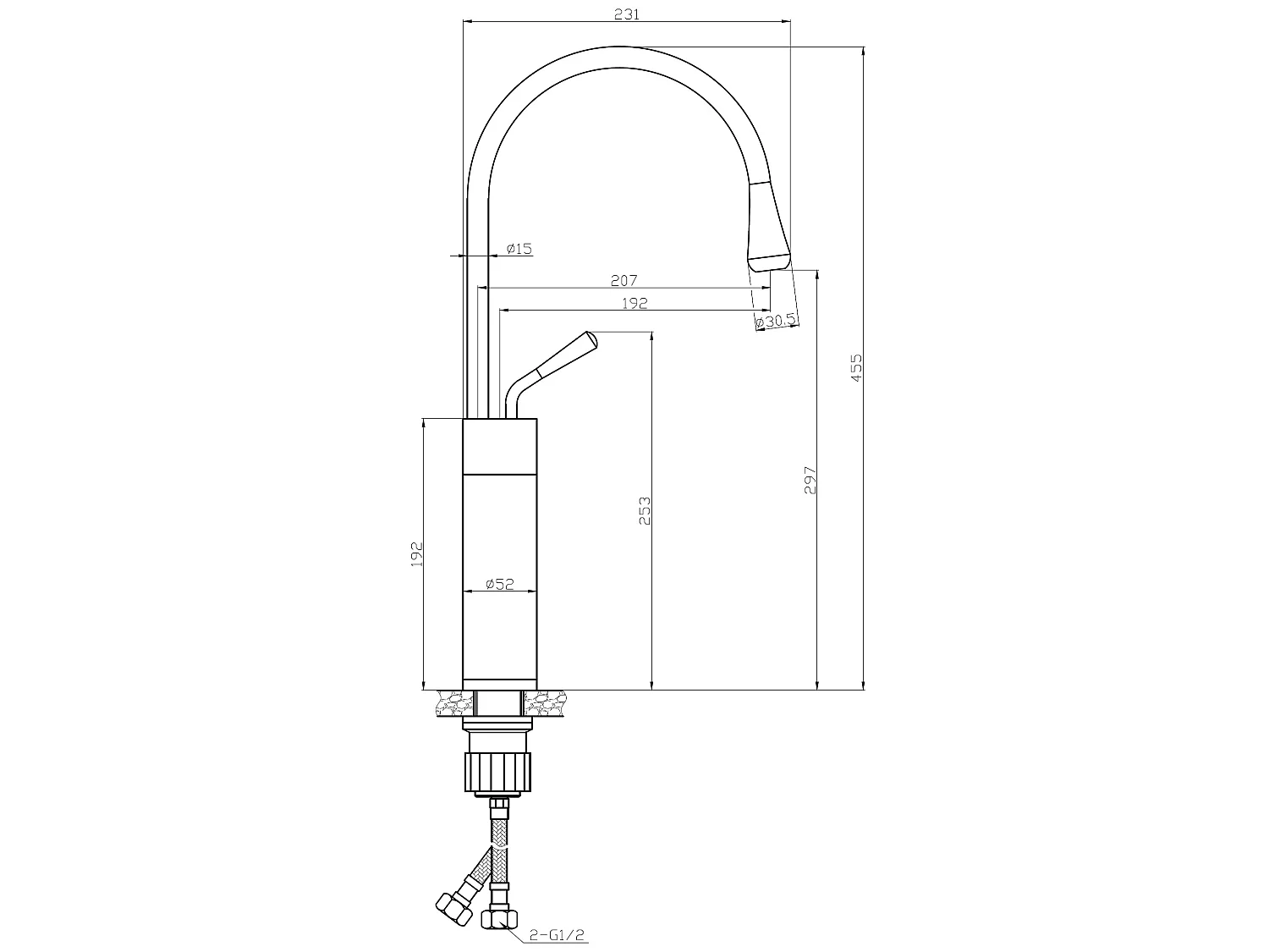 Robinet Cuisine Mitigeur Marbre Bronze Blanc Monocommande