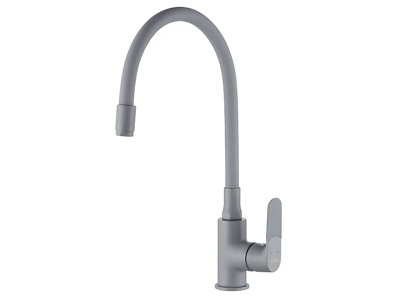 Robinet Cuisine Mitigeur Gris Monocommande Joga Plus Bec Flexible