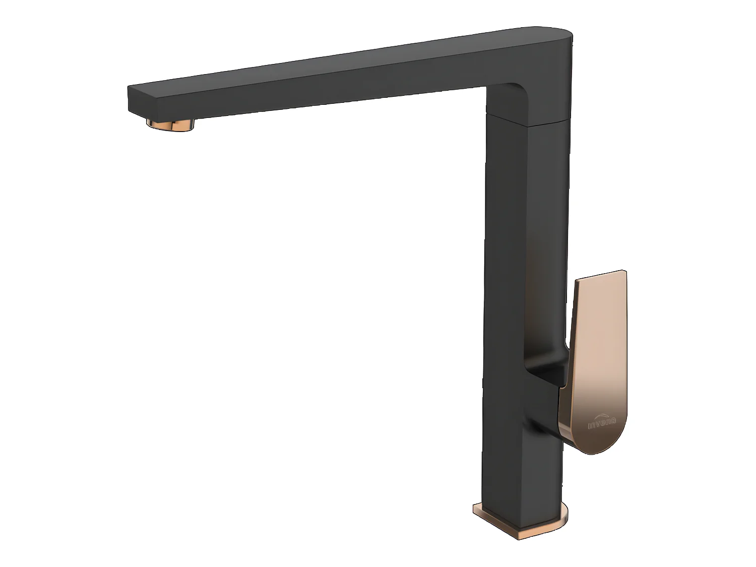 Rubinetto Di Cucina Nero Oro Scuro Monocontrollo Midnight