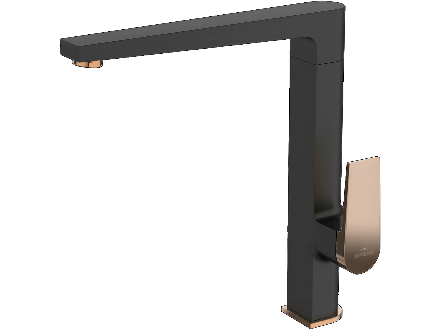 Robinet Cuisine Mitigeur Noir Or Foncé Haut Monocommande Midnight