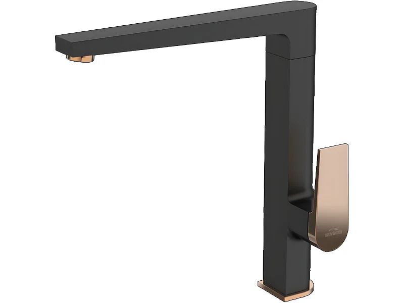 Grifo De Cocina Negro Oro Oscuro Monomando Midnight