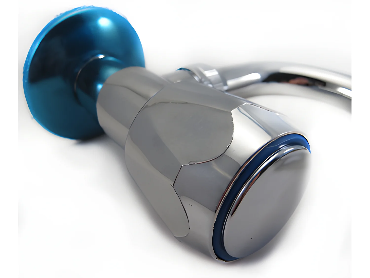 Robinet Cuisine Eau Froide Chrome Mural Bec Inférieur