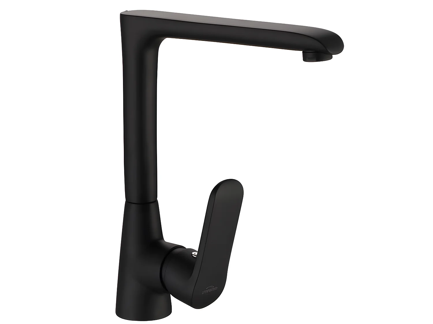 Robinet Cuisine Mitigeur Noir Monocommande Bec Haut