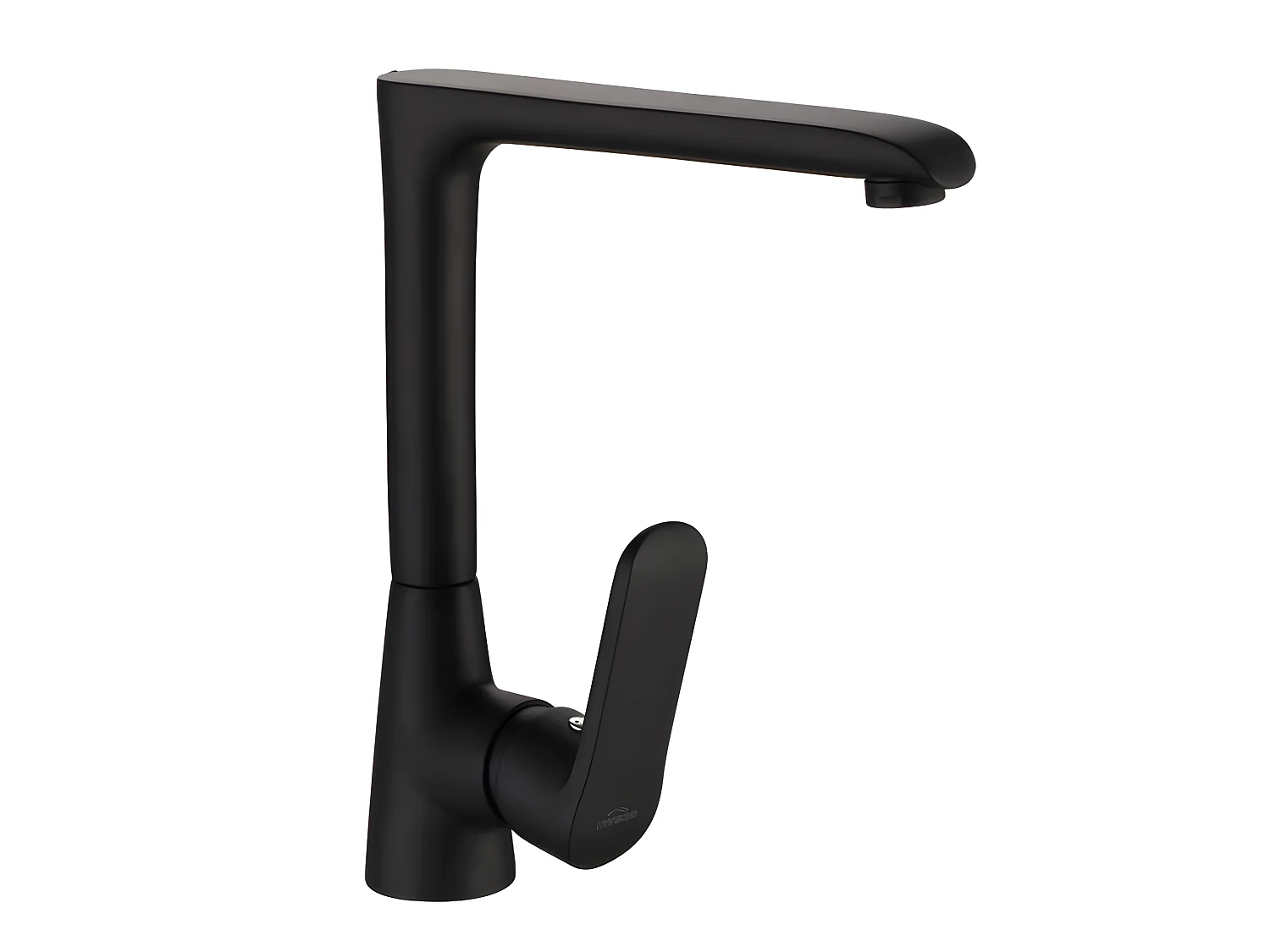 Grifo De Cocina Negro Monomando Caño Alto
