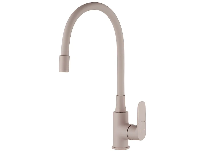 Wasserhahn Küche Küchenarmatur Beige Einhebelmischer Joga Plus Flexibler Auslauf