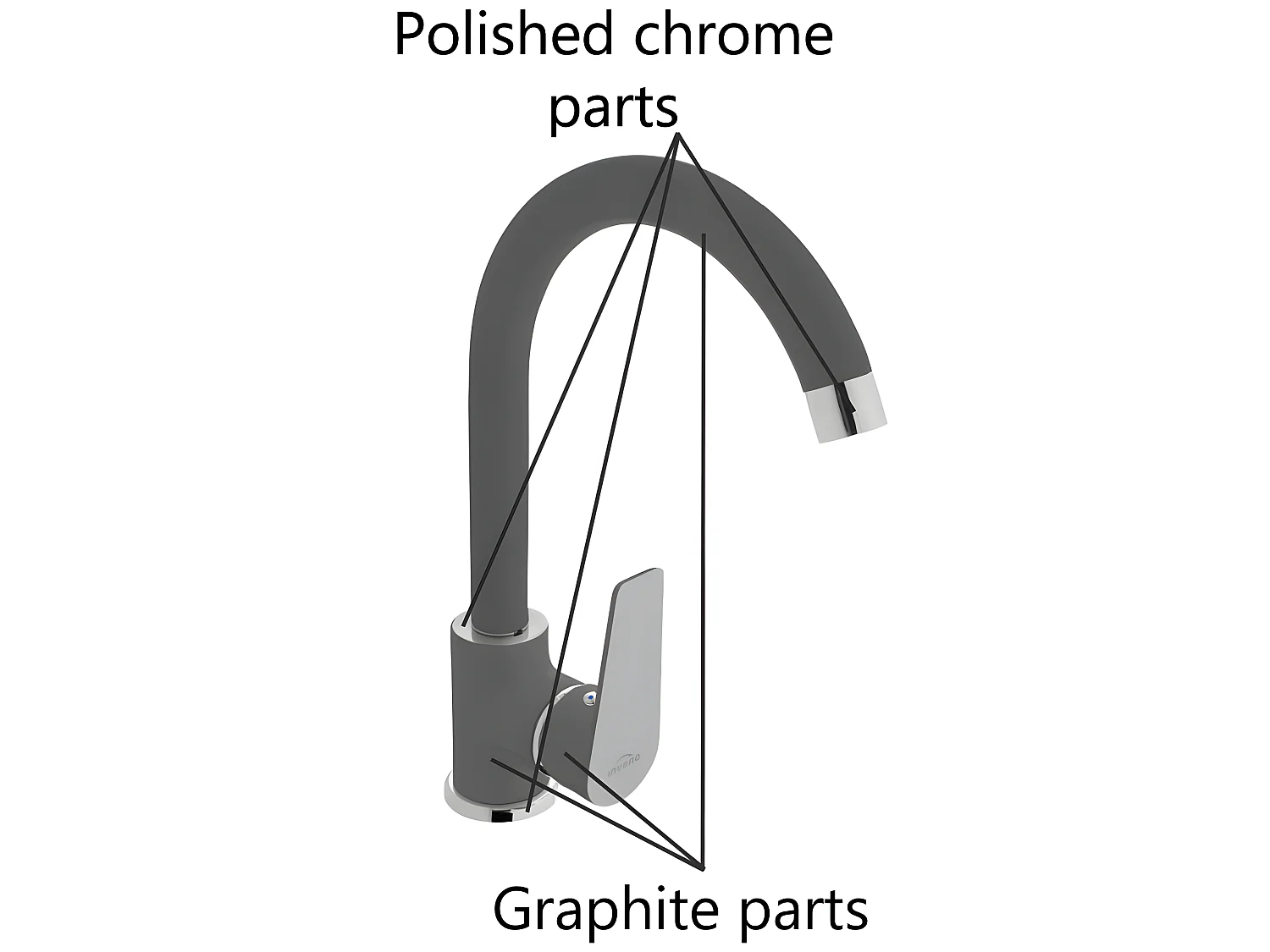Rubinetto Di Cucina Grafite Monocontrollo Dokos