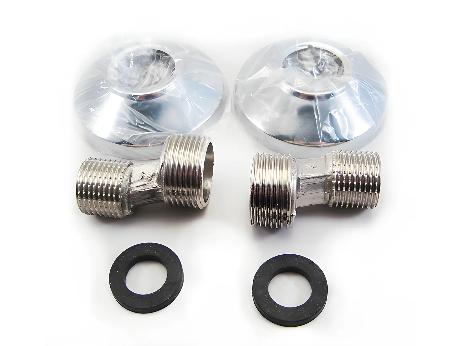 Robinet Cuisine Mitigeur Chrome Mural Bec Inférieur Manettes Croisillons