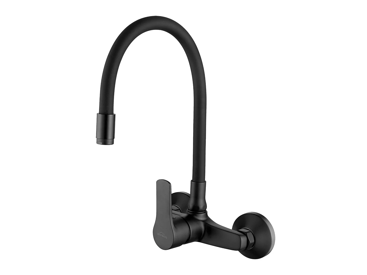 Grifo De Cocina Negro Monomando Pico Flexible