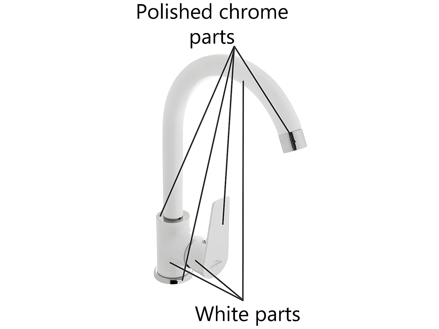 Robinet Cuisine Mitigeur Blanc Monocommande Dokos