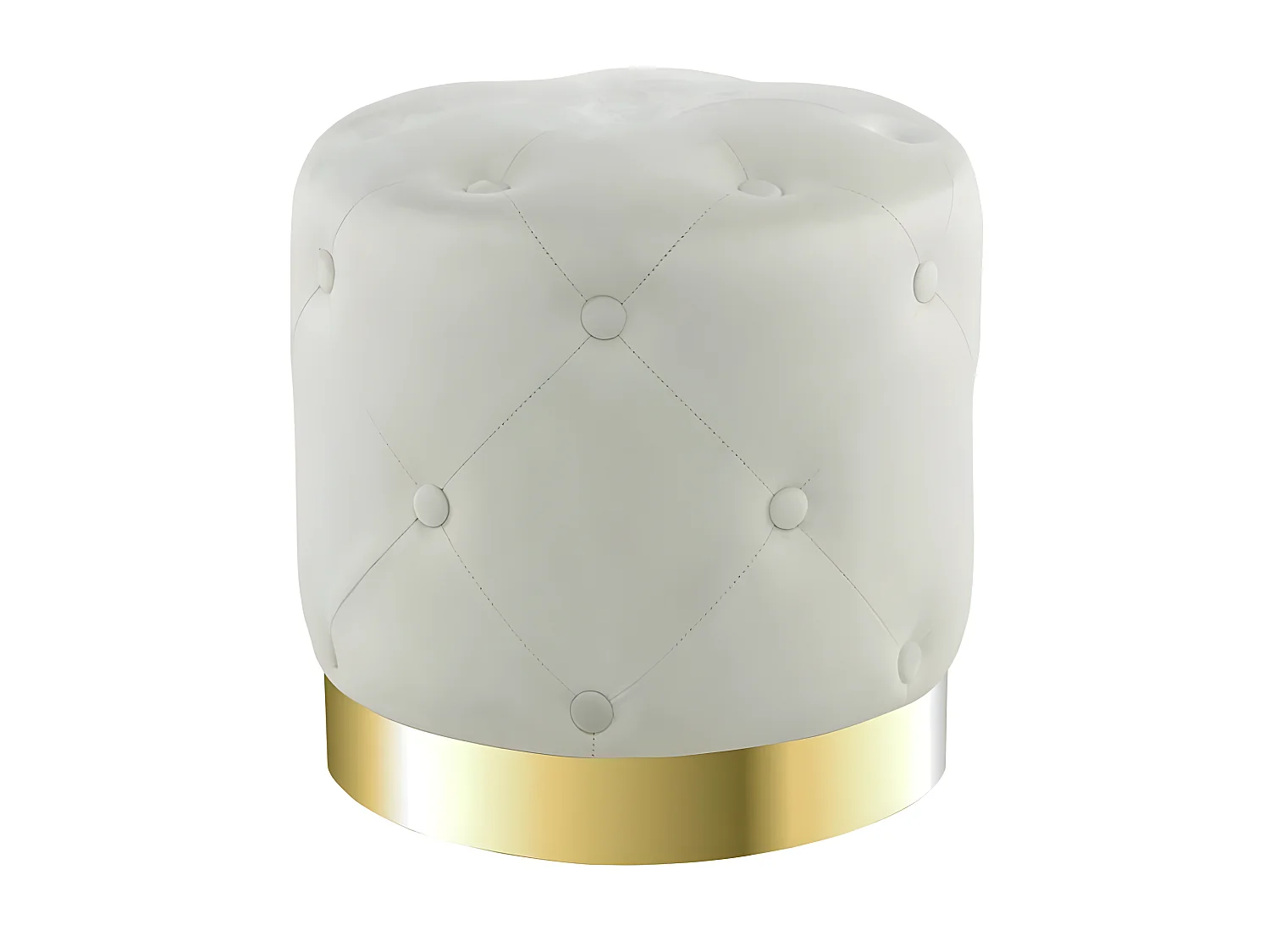 Pouf Rond Design "Piano" 40cm Crème