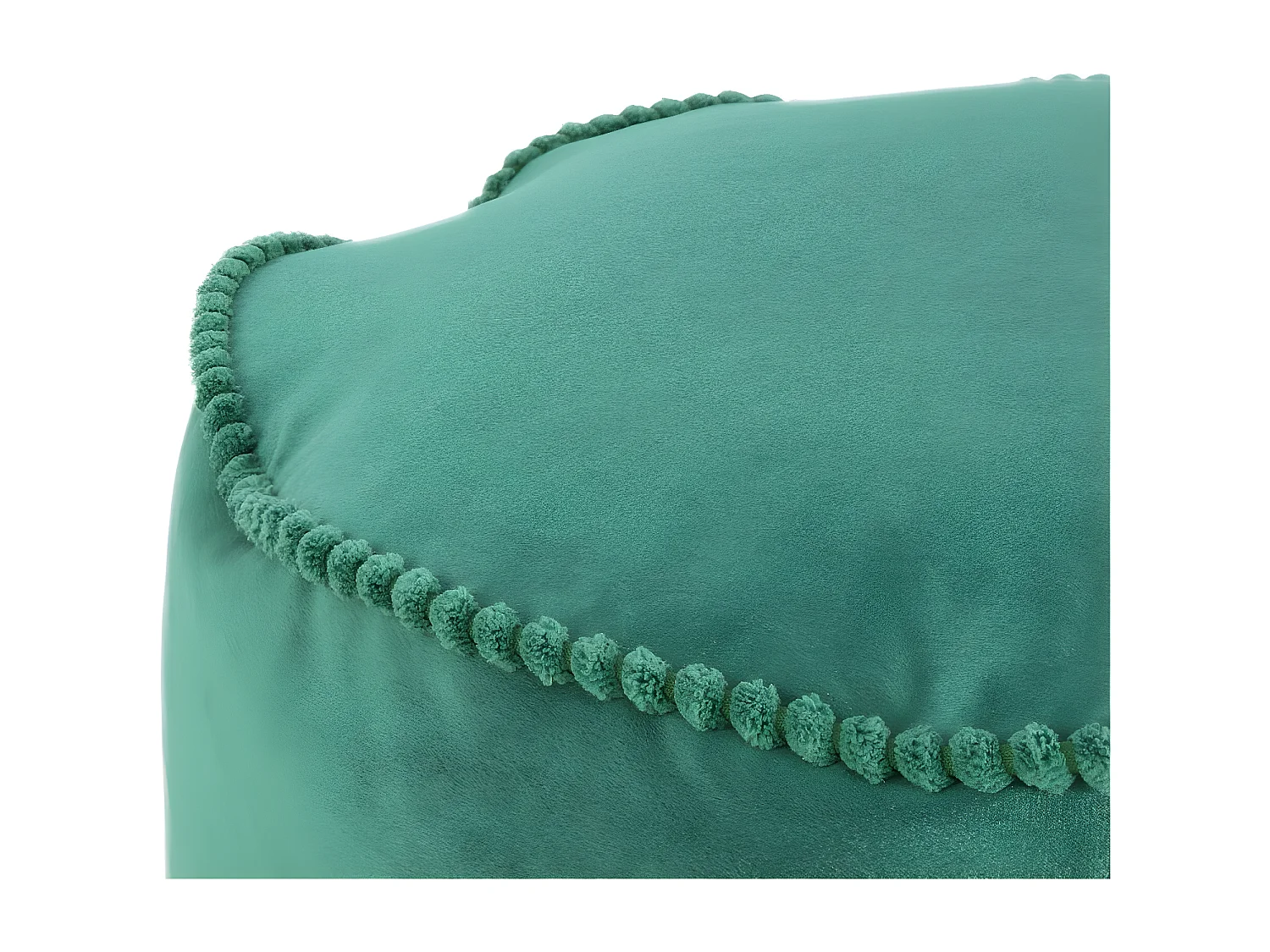 Pouf Rond en Velours "Taj Mahal" 47cm Vert