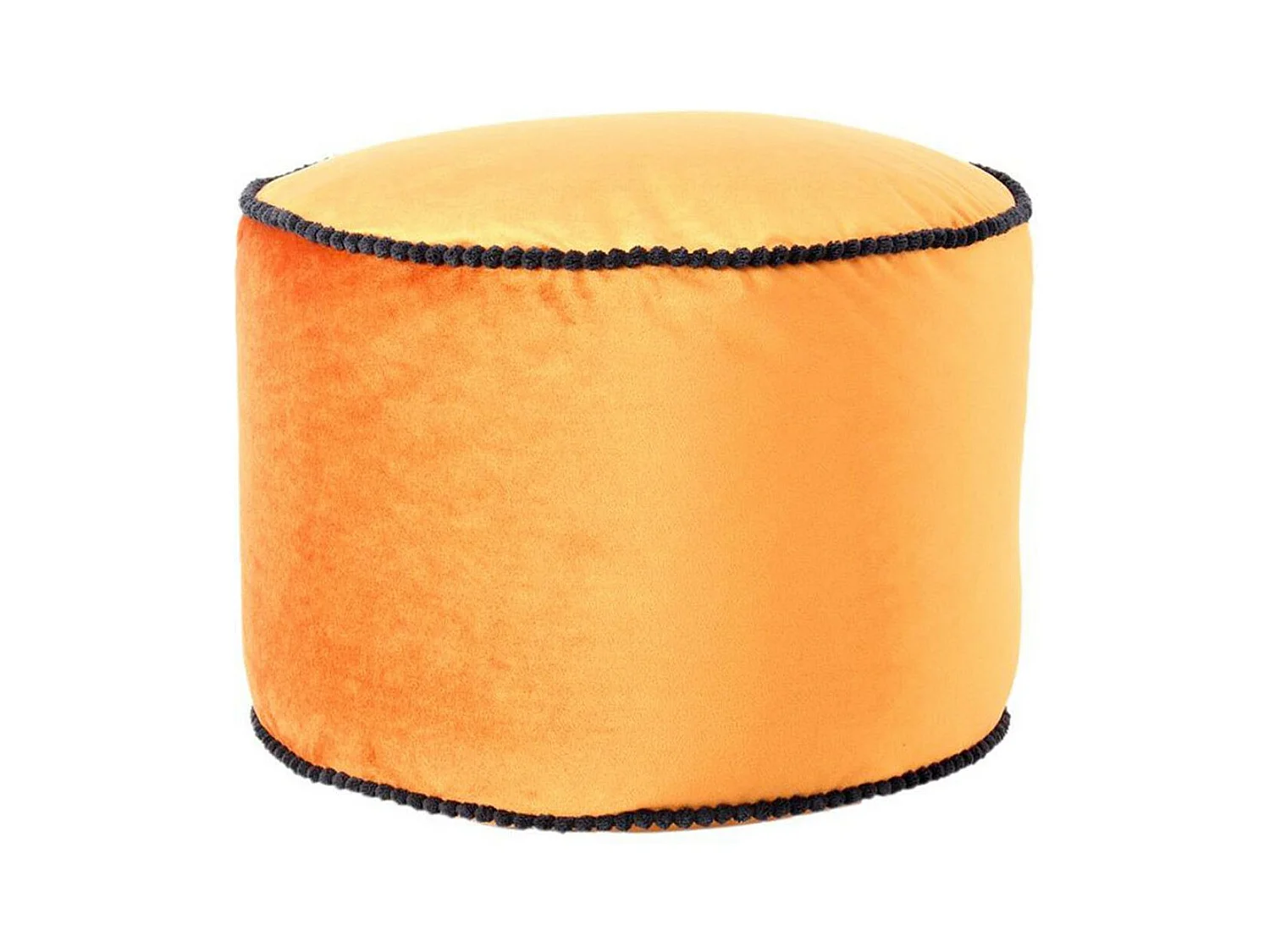 Pouf Rond en Velours "Taj Mahal" 47cm Bronze