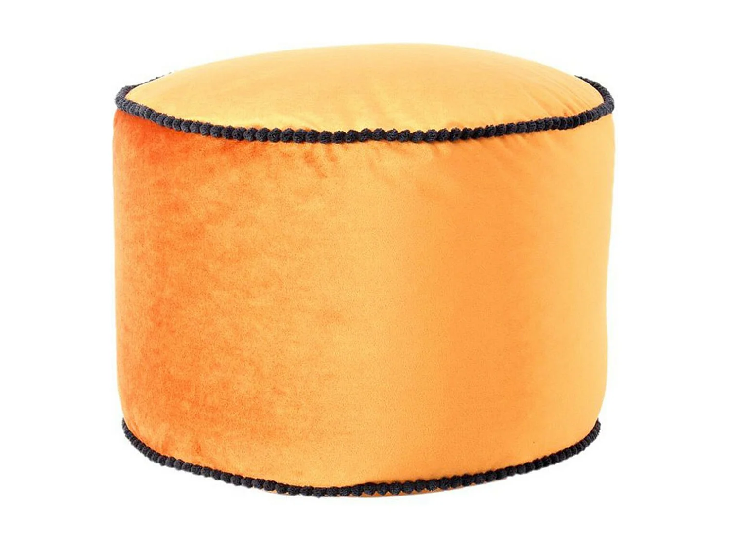 Pouf Rond en Velours "Taj Mahal" 47cm Bronze