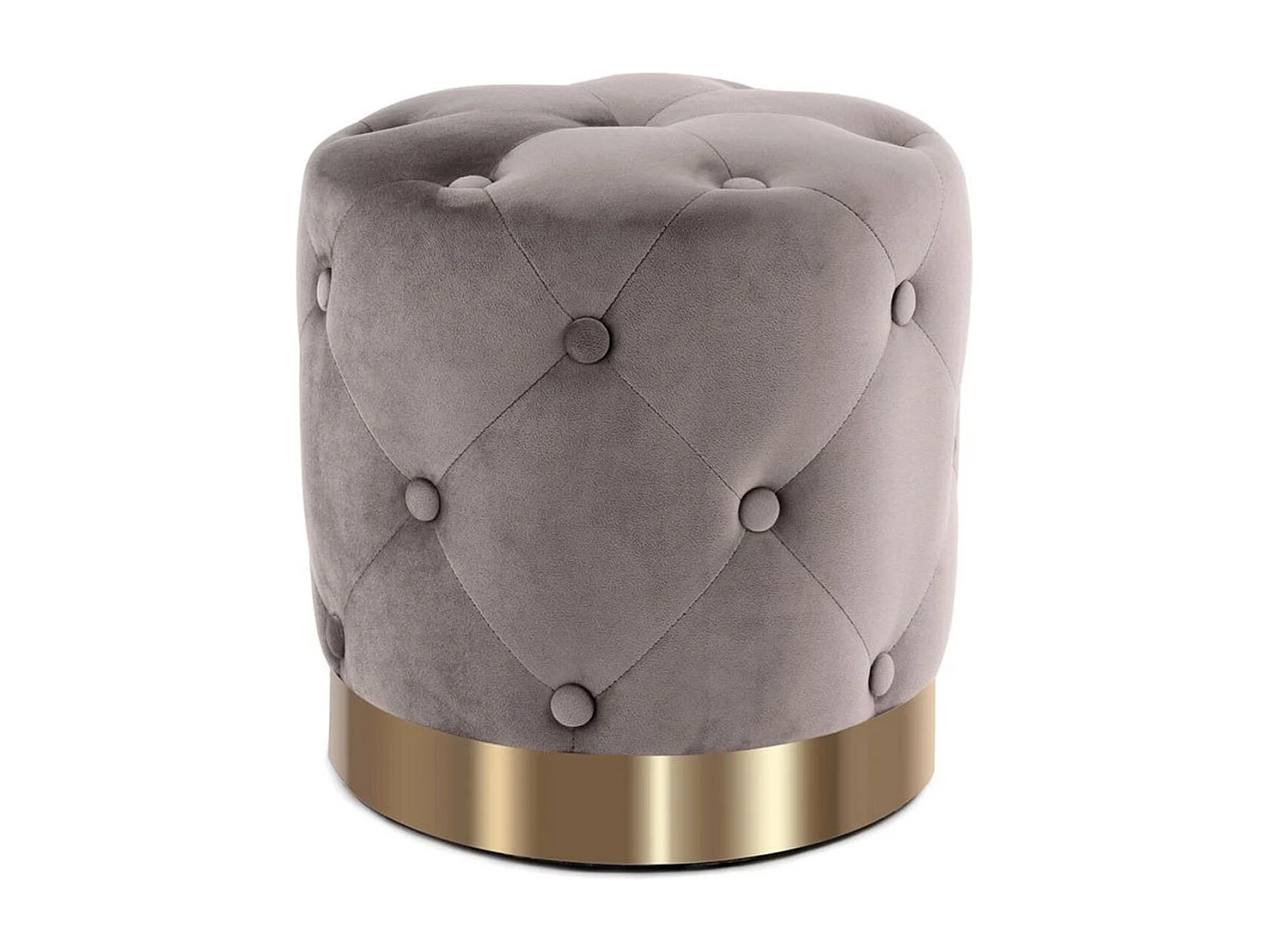 Pouf Rond Design "Piano" 40cm Taupe