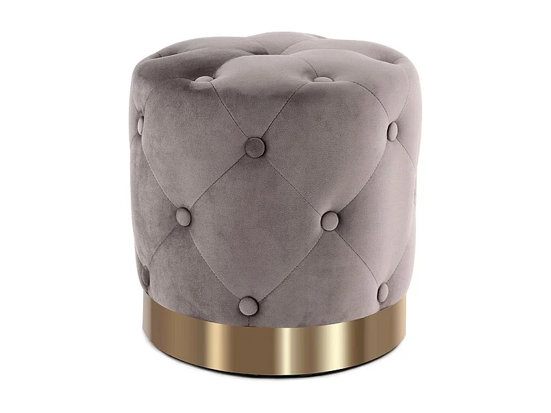Pouf Rond Design "Piano" 40cm Taupe