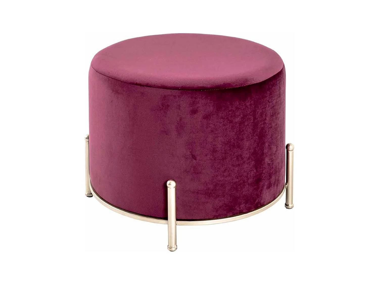 Pouf Rond Design "Cathy" 48cm Rouge