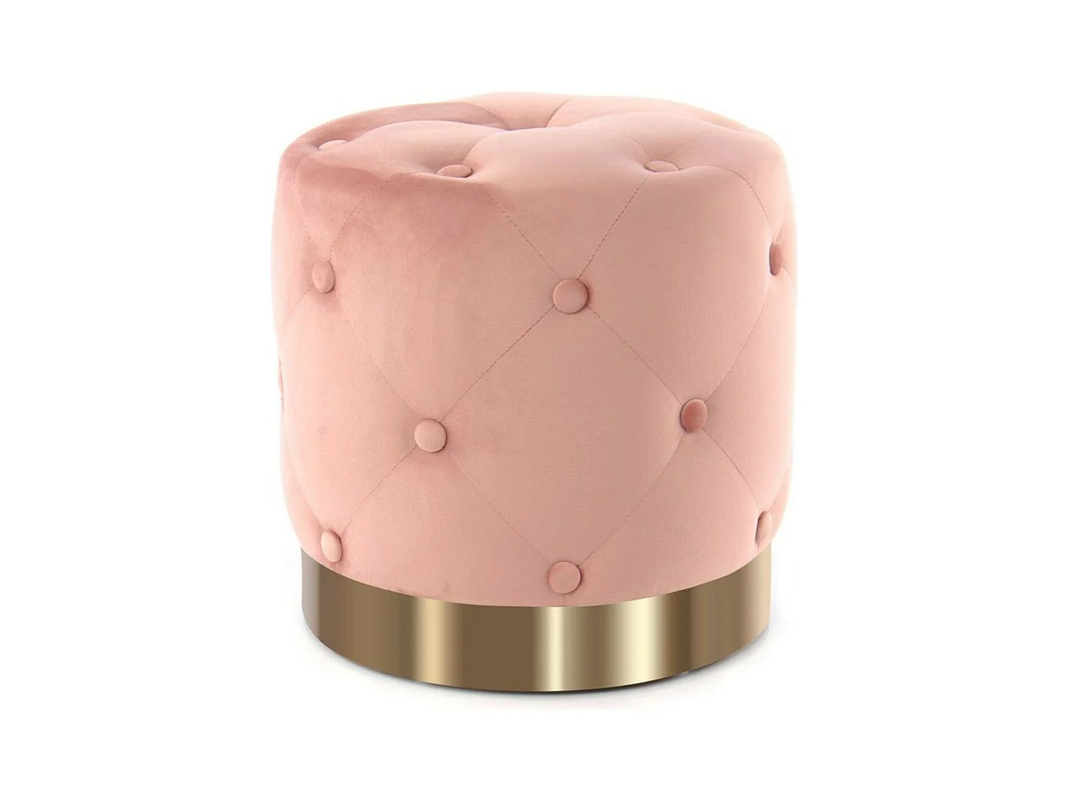 Pouf Rond Design "Piano" 40cm Rose