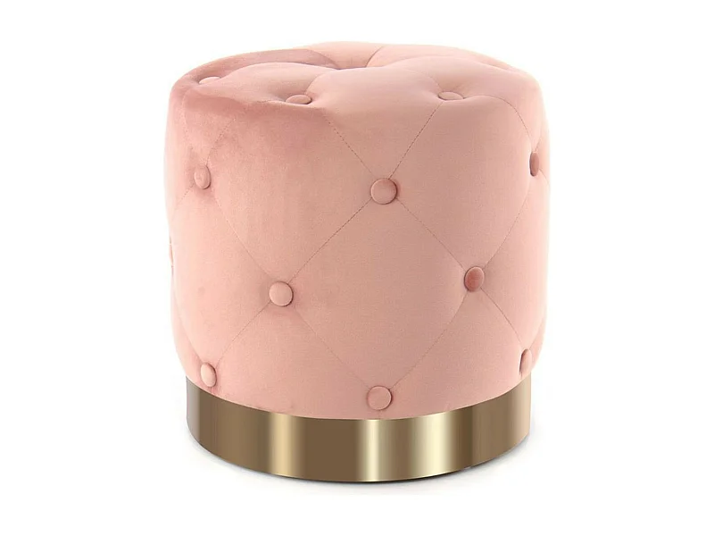 Pouf Rond Design "Piano" 40cm Rose