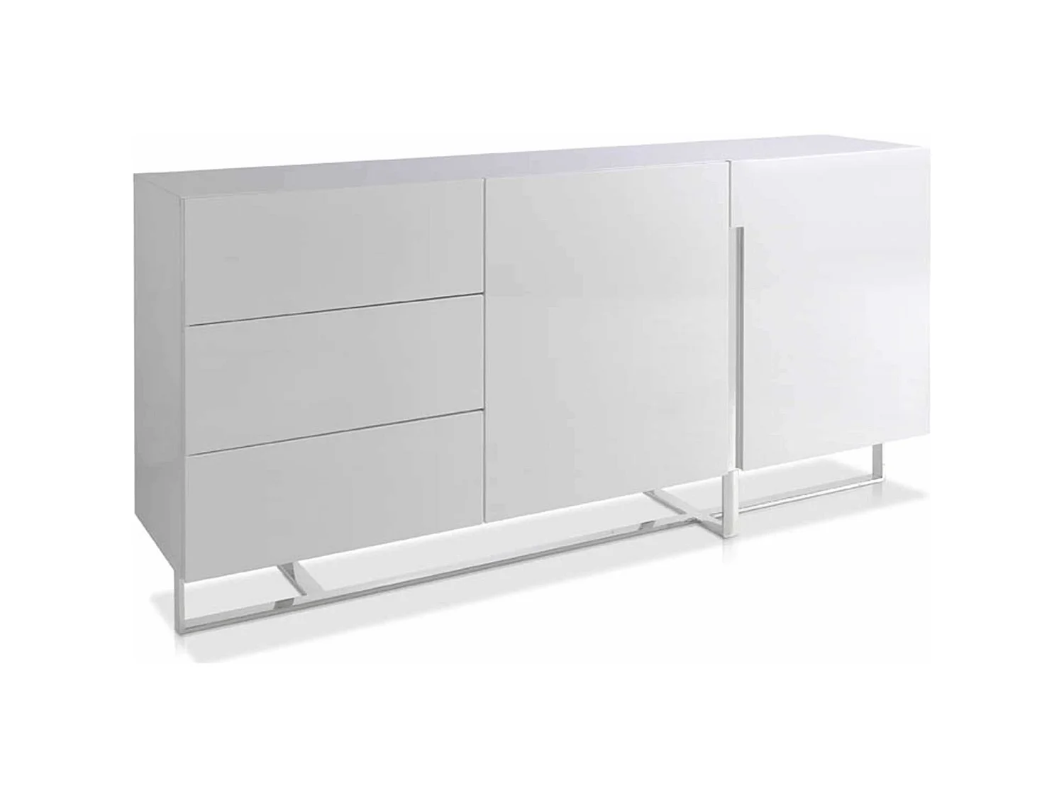 Buffet laqué structure acier inoxydable